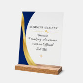 Business Analyst Office Quote Acrylic Sign Acryl Bord (Hoek)