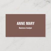 Business Analyst Terracotta Elegant Modern QR Code Visitekaartje (Voorkant)