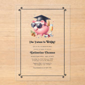 Business and Finance Majors Bright Future Afstuder Acryl Uitnodigingen (Voorkant)