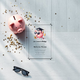 Business and Finance Majors Bright Future Afstuder Acryl Uitnodigingen