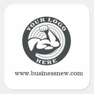 Business and Merk Logo DIY Company Vierkante Sticker