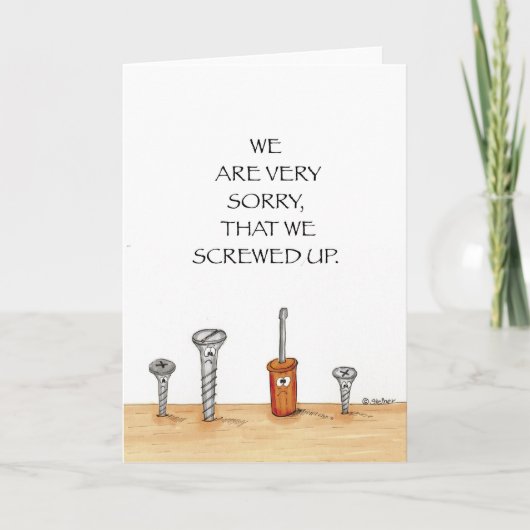 Business Apology Kaart (Voorkant)