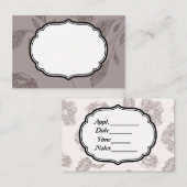 Business/Apps Kaart Taupe Floral Visitekaartje (Voorkant / Achterkant)