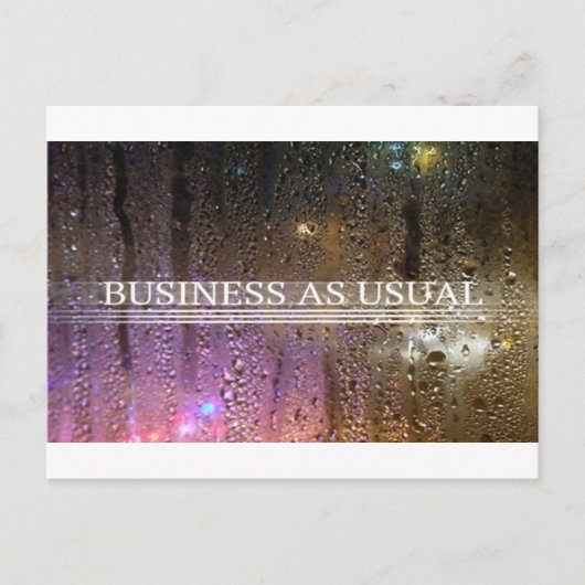 business as usual briefkaart (Voorkant)