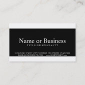 business as usual visitekaartje (Achterkant)