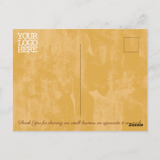 Business Autumn Oak Tree laat een fijne deken over Briefkaart (Achterkant)