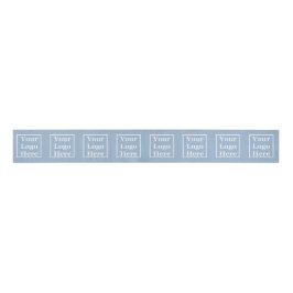Business Baby Blue Uw Logo hier Sjabloon Grosgrain Lint