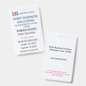 Business Badge | ID Badge – QR Logo (Voor- en achterkant)