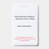Business Badge | ID Badge – QR Logo (Achterkant)