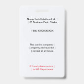 Business Badge | Staff Badge – ID Logo (Achterkant)