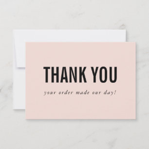 BUSINESS BEDANKT logo modern bestelinsert roze