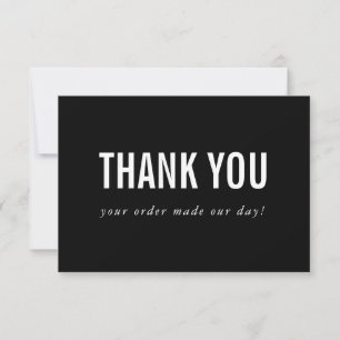 BUSINESS BEDANKT logo modern bestelinsert zwart