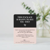 BUSINESS BEDANKT minimale moderne blush roze zwart (Staand voorkant)