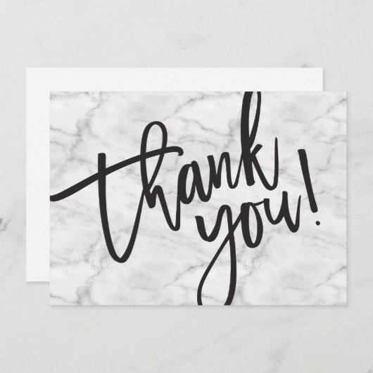 BUSINESS BEDANKT modern script invoegen marmer log (Voorkant / Achterkant)