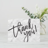 BUSINESS BEDANKT modern script invoegen marmer log (Staand voorkant)