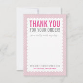 BUSINESS BEDANKT OPMERKING  polkadot roze Kaart (Voorkant)