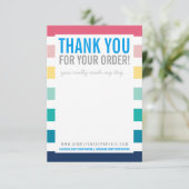 BUSINESS BEDANKT pastel kleurrijke regenboogstreep (Staand voorkant)