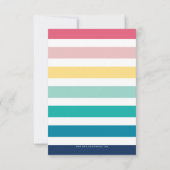 BUSINESS BEDANKT pastel kleurrijke regenboogstreep (Achterkant)