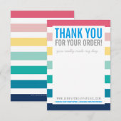 BUSINESS BEDANKT pastel kleurrijke regenboogstreep (Voorkant / Achterkant)