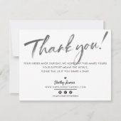 BUSINESS BEDANKT U chique moderne zwarte inkt wit (Voorkant)