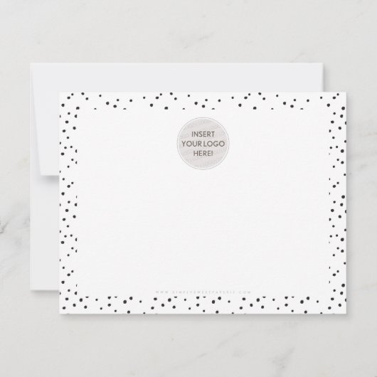 BUSINESS BEDANKT U chique moderne zwarte inkt wit (Achterkant)