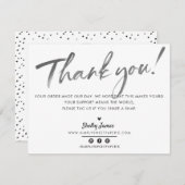 BUSINESS BEDANKT U chique moderne zwarte inkt wit (Voorkant / Achterkant)