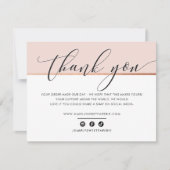 BUSINESS BEDANKT U elegant roos gouden blush roze (Voorkant)