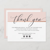 BUSINESS BEDANKT U elegant roos gouden blush roze (Voorkant / Achterkant)