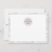 BUSINESS BEDANKT U elegante zwart grijs marmer LOG (Achterkant)