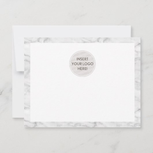 BUSINESS BEDANKT U elegante zwart grijs marmer LOG (Achterkant)