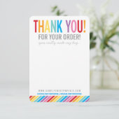 BUSINESS BEDANKT U gewaagde kleurrijke regenboogst (Staand voorkant)