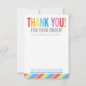 BUSINESS BEDANKT U gewaagde kleurrijke regenboogst (Voorkant)