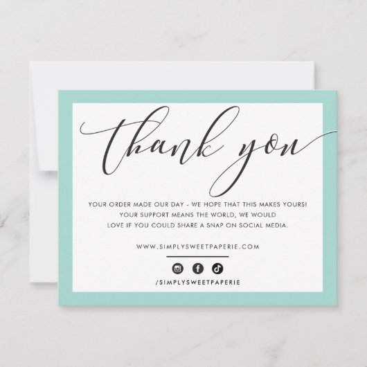 BUSINESS BEDANKT voor de elegante moderne mint gro (Voorkant)