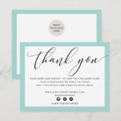 BUSINESS BEDANKT voor de elegante moderne mint gro (Voorkant / Achterkant)