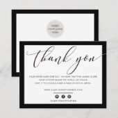 BUSINESS BEDANKT voor de elegante, moderne zwart-w (Voorkant / Achterkant)