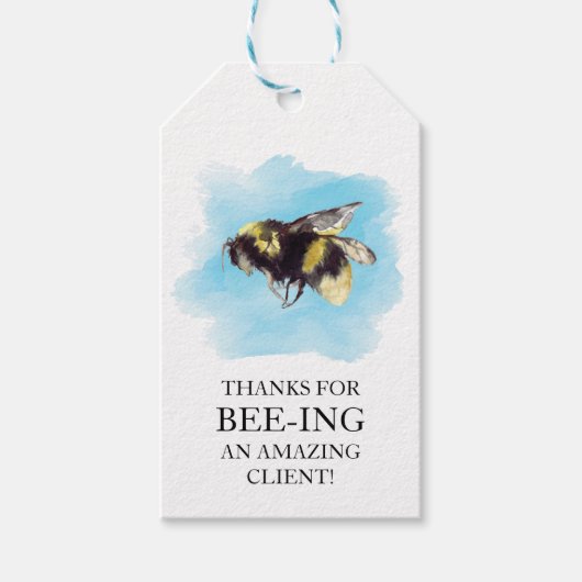 Business Bee Customer Bedankt Cadeaulabel (Voorkant)