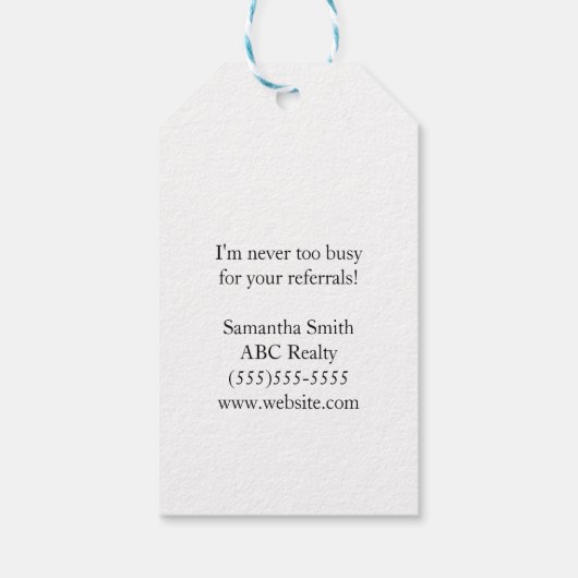 Business Bee Customer Bedankt Cadeaulabel (Achterkant)