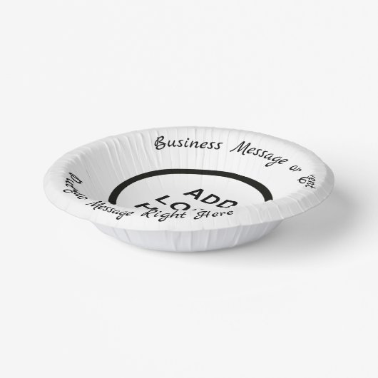 Business Birthday Wedding Afstuderen Logo Foto Papieren Kommen (Gebogen)