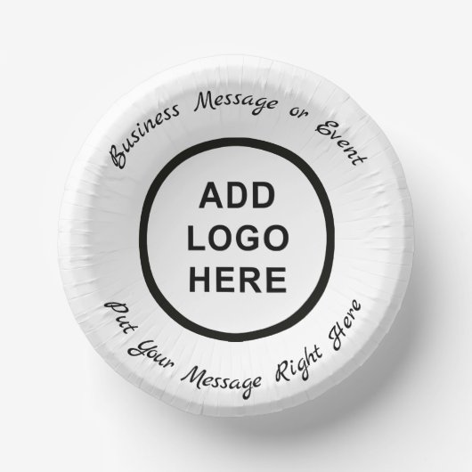 Business Birthday Wedding Afstuderen Logo Foto Papieren Kommen (Voorkant)