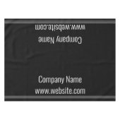 Business Black and White Company Name Sjabloon Tafelkleed (Voorkant (Horizontaal))