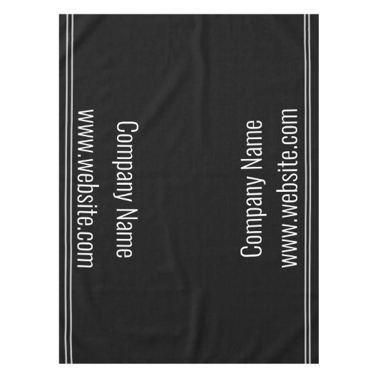 Business Black and White Company Name Sjabloon Tafelkleed (Voorkant)