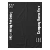 Business Black and White Company Name Your Logo Tafelkleed (Voorkant)