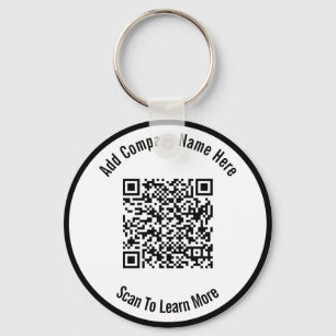 Business Black and White QR Code Sjabloon Sleutelhanger