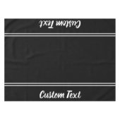 Business Black and White Script Text Sjabloon Tafelkleed (Voorkant (Horizontaal))