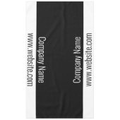 Business Black and White Text Sjabloon Tafelkleed (Voorkant)