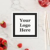 Business Black and White Your Logo Sjabloon Servet (Insitu)