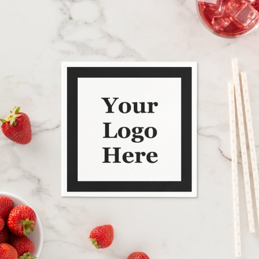 Business Black and White Your Logo Sjabloon Servet (Insitu)