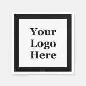 Business Black and White Your Logo Sjabloon Servet (Voorkant)