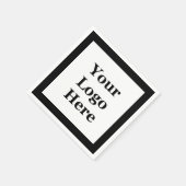 Business Black and White Your Logo Sjabloon Servet (Hoek)