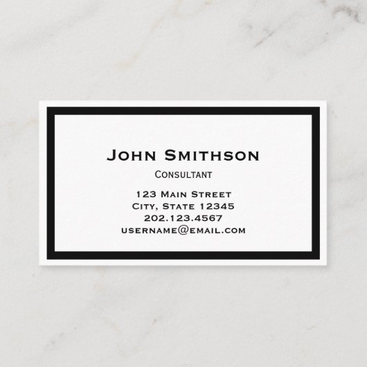 Business Black and White Your Logo Sjabloon Visitekaartje (Achterkant)